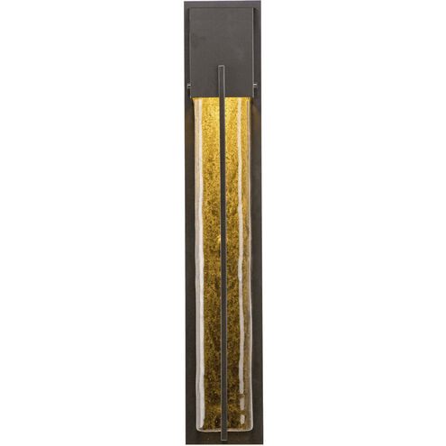 Square 1 Light 29 inch Statuary Bronze Outdoor Sconce in GU10 Halogen, Frosted Granite, XL